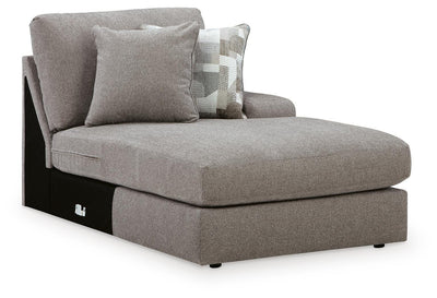 Lindon 3-Piece RAF Chaise Sectional in Smoke
