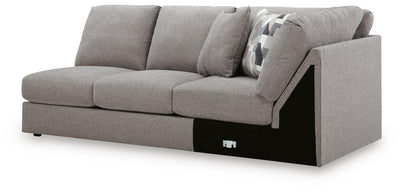 Lindon 3-Piece LAF Chaise Sectional in Smoke