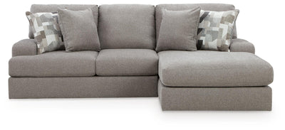 Lindon 2-Piece RAF Chaise Sectional in Smoke