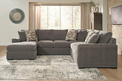 Larson Levee 3-Piece Sectional with LAF Chaise in Espresso
