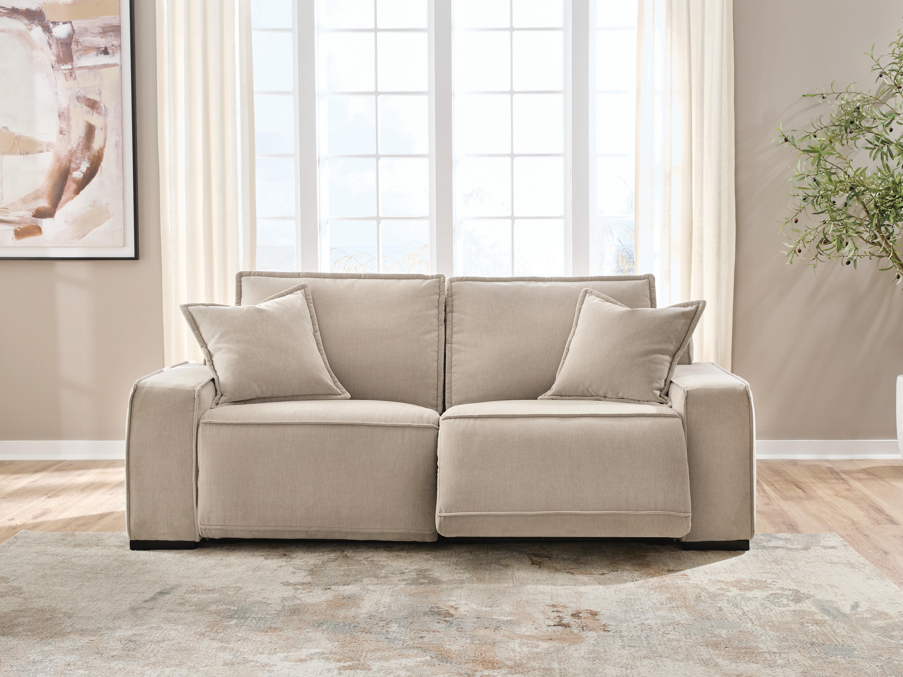 Carceri 2-Piece Power Reclining Sectional Loveseat in Cashmere