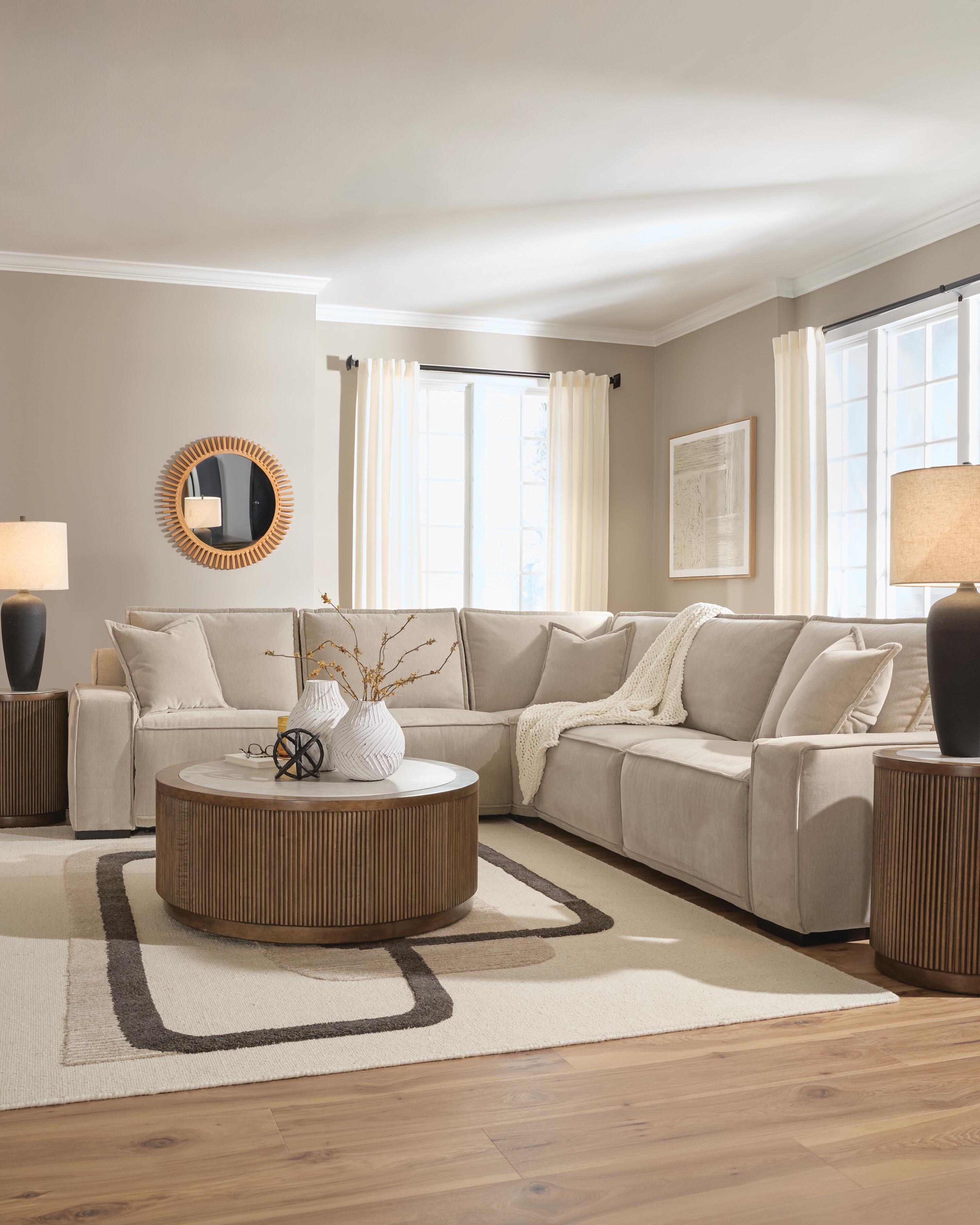Carceri 5-Piece Power Sectional Reclining Sofa in Cashmere