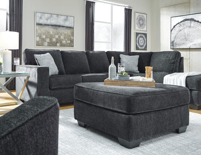 Altari 2-Piece Sectional and Ottoman in Slate