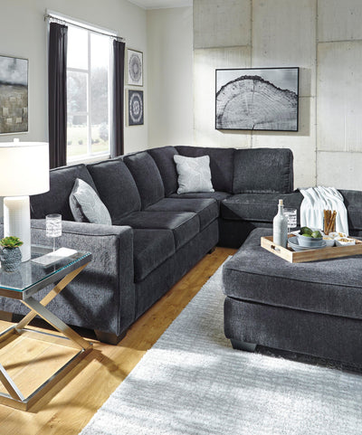 Altari 2-Piece RAF Sectional and Ottoman in Slate