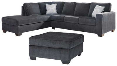 Altari 2-Piece Sectional and Ottoman in Slate