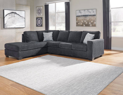 Altari 2-Piece LAF Chaise Sleeper Sectional in Slate Chenille