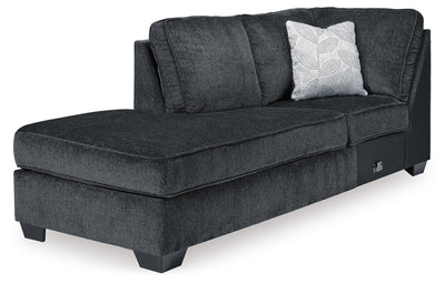 Altari 2-Piece LAF Chaise Sleeper Sectional in Slate Chenille