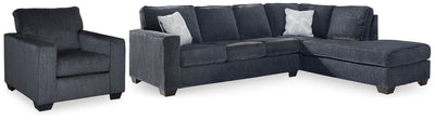 Altari 2-Piece Sectional and Chair in Slate