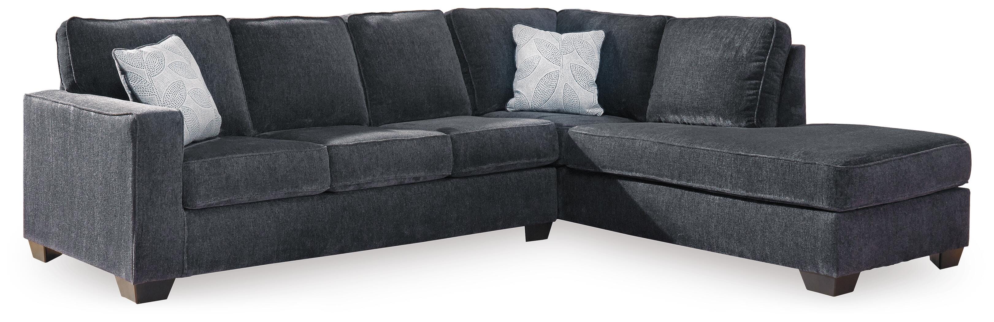 Altari 2-Piece RAF Sectional and Ottoman in Slate