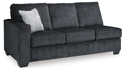 Altari 2-Piece RAF Chaise Sleeper Sectional in Slate Chenille