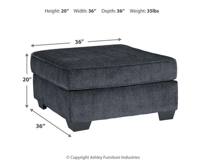 Altari 2-Piece Sectional and Ottoman in Slate