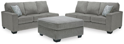 Altari 2-Piece Sectional with Ottoman in Alloy