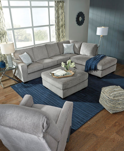 Altari 2-Piece Sectional with Ottoman in Alloy