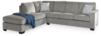 Altari 2-Piece LAF Chaise Sleeper Sectional in Alloy Chenille