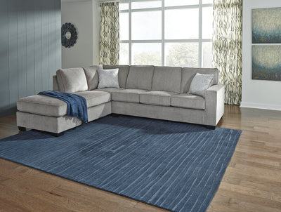 Altari 2-Piece RAF Sectional with Ottoman in Alloy