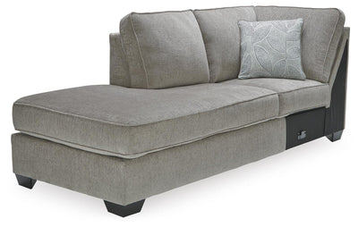 Altari 2-Piece RAF Sectional with Ottoman in Alloy