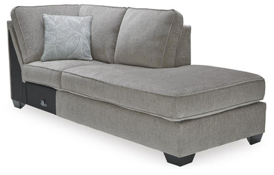 Altari 2-Piece Sleeper Sectional and Ottoman in Alloy