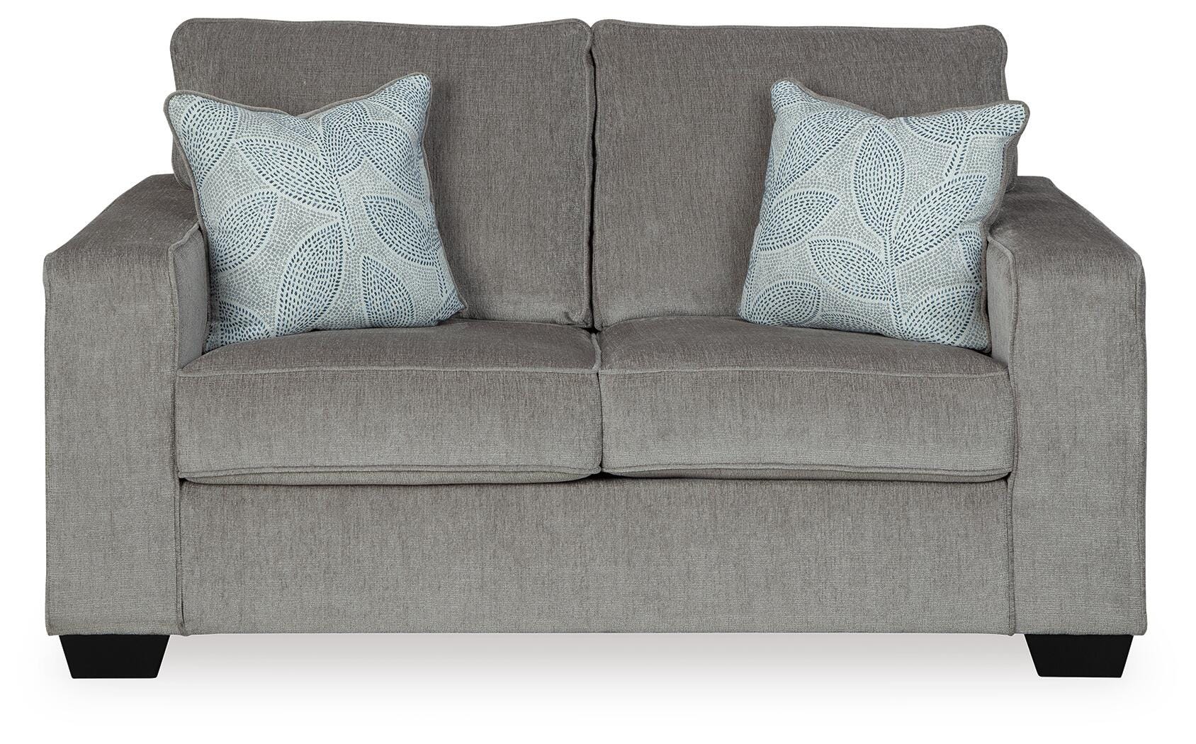 Altari 2-Piece Sleeper Sectional, Loveseat and Ottoman in Alloy
