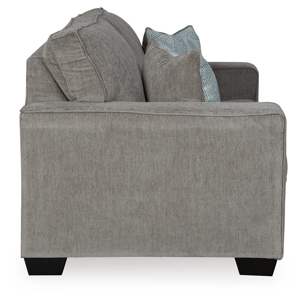 Altari 2-Piece Sectional with Chaise, Loveseat and Ottoman in Alloy