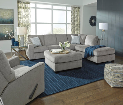 Altari 2-Piece RAF Chaise Sleeper Sectional in Alloy Chenille
