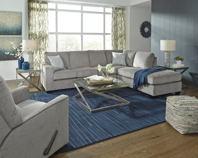 Altari 2-Piece RAF Chaise Sleeper Sectional in Alloy Chenille