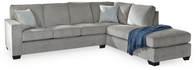 Altari 2-Piece RAF Chaise Sleeper Sectional in Alloy Chenille