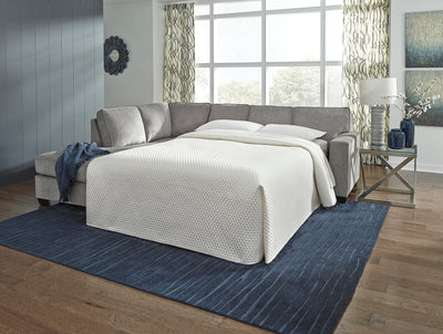 Altari 2-Piece LAF Chaise Sleeper Sectional in Alloy Chenille