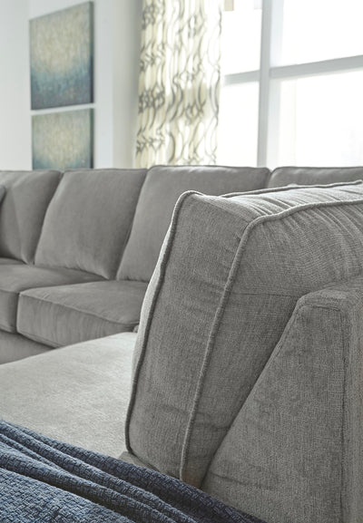 Altari 2-Piece RAF Chaise Sleeper Sectional in Alloy Chenille