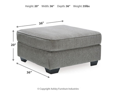 Altari 2-Piece Sleeper Sectional, Loveseat and Ottoman in Alloy
