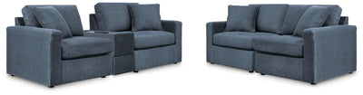 Modmax 3-Pc Sectional Sofa and 2-Piece Sectional Loveseat in Ink