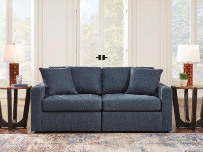 Modmax 2-Piece Sectional in Ink Performance Fabric and Next-Gen Nuvella