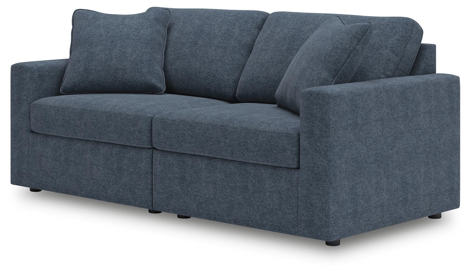 Modmax 2-Piece Sectional in Ink Performance Fabric and Next-Gen Nuvella