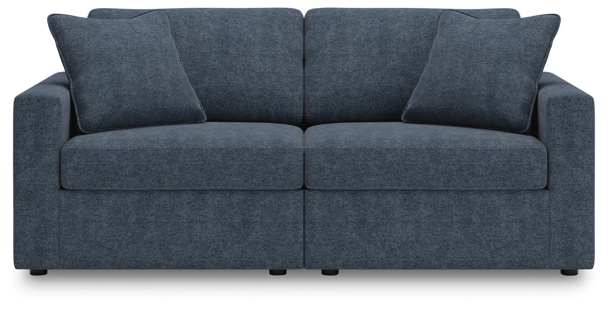 Modmax 2-Piece Sectional in Ink Performance Fabric and Next-Gen Nuvella