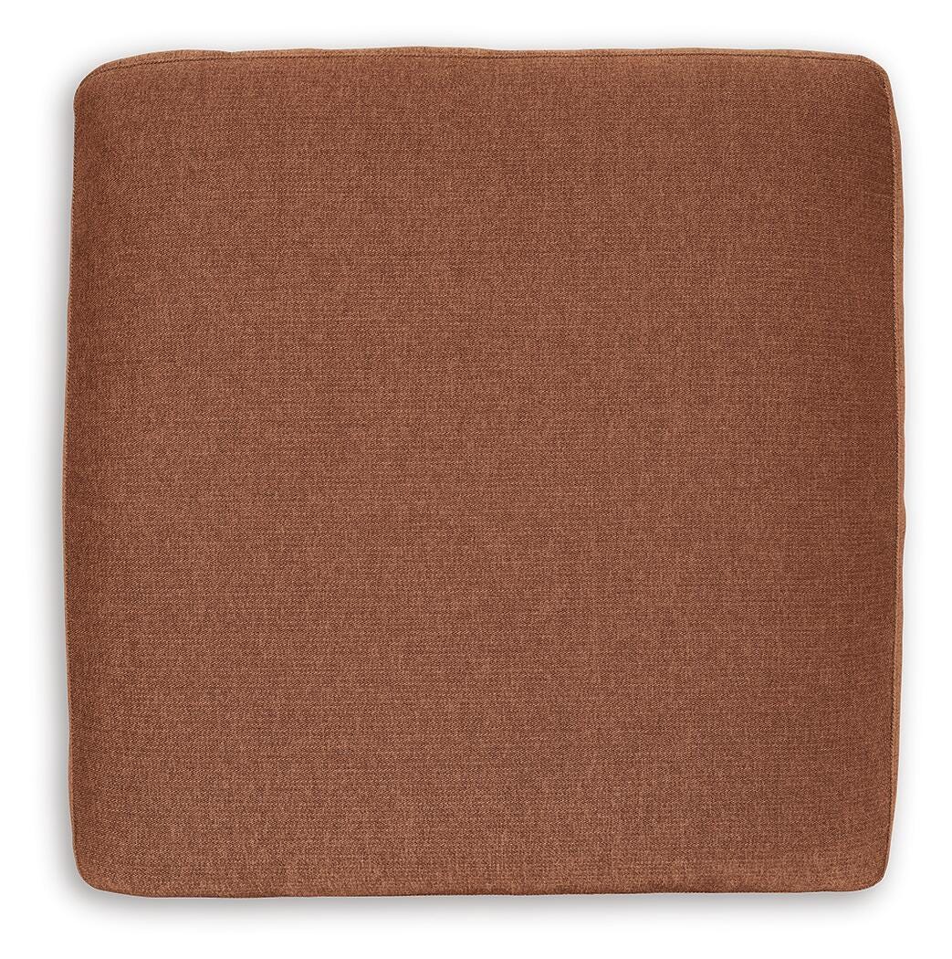 Modmax Oversized Accent Ottoman in Spice Performance Fabric and Next-Gen Nuvella