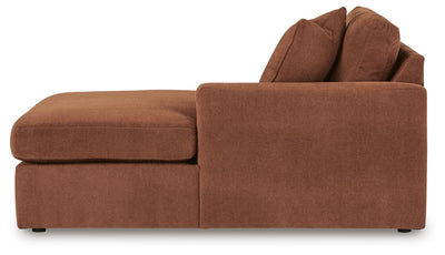 Modmax 6-Piece RAF Chaise Sectional in Spice Performance Fabric and Next-Gen Nuvella
