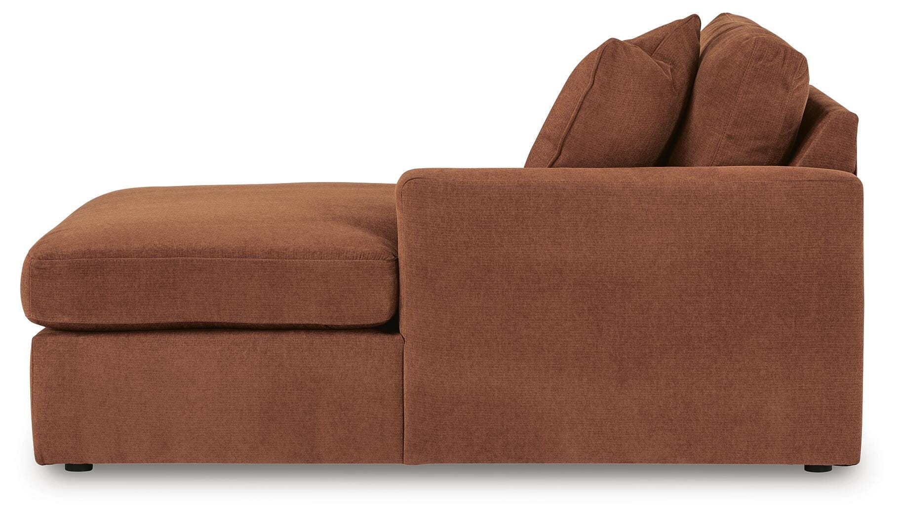 Modmax 3-Piece RAF Chaise Sectional in Spice Performance Fabric and Next-Gen Nuvella