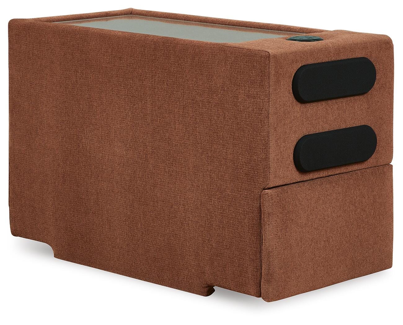 Modmax 5-Piece Sectional with Audio Consoles in Spice Performance Fabric and Next-Gen Nuvella