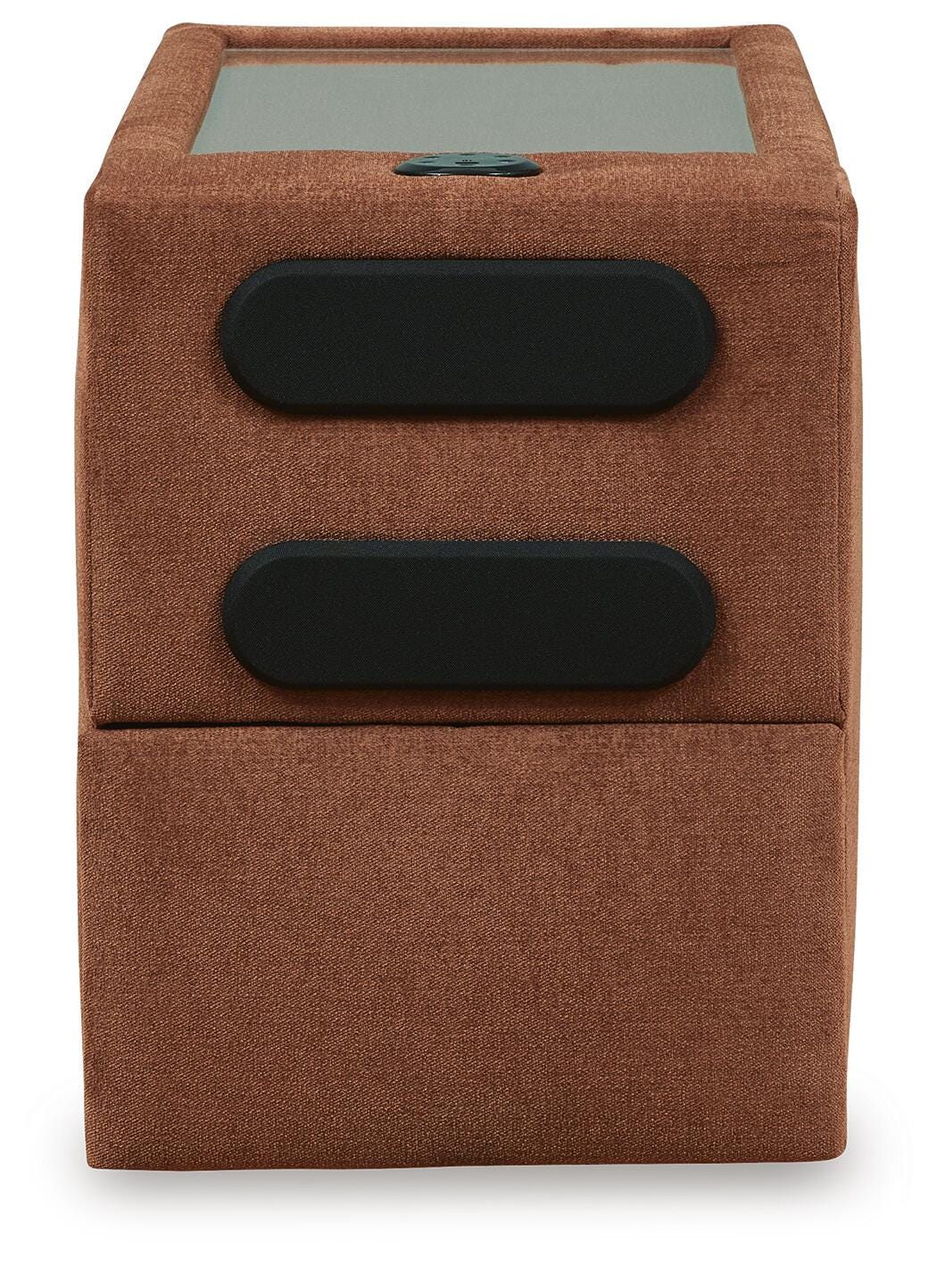 Modmax 5-Piece Sectional with Audio Consoles in Spice Performance Fabric and Next-Gen Nuvella