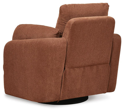 Modmax Swivel Glider Recliner in Spice Performance Fabric and Next-Gen Nuvella