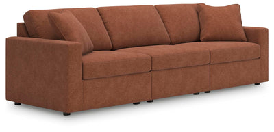 Modmax 3-Piece Sectional and Ottoman in Spice