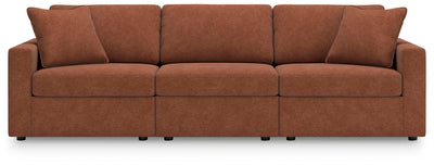 Modmax 3-Piece Sectional and Ottoman in Spice