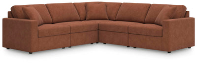 Modmax 5-Pc. Sectional in Spice Performance Fabric and Next-Gen Nuvella