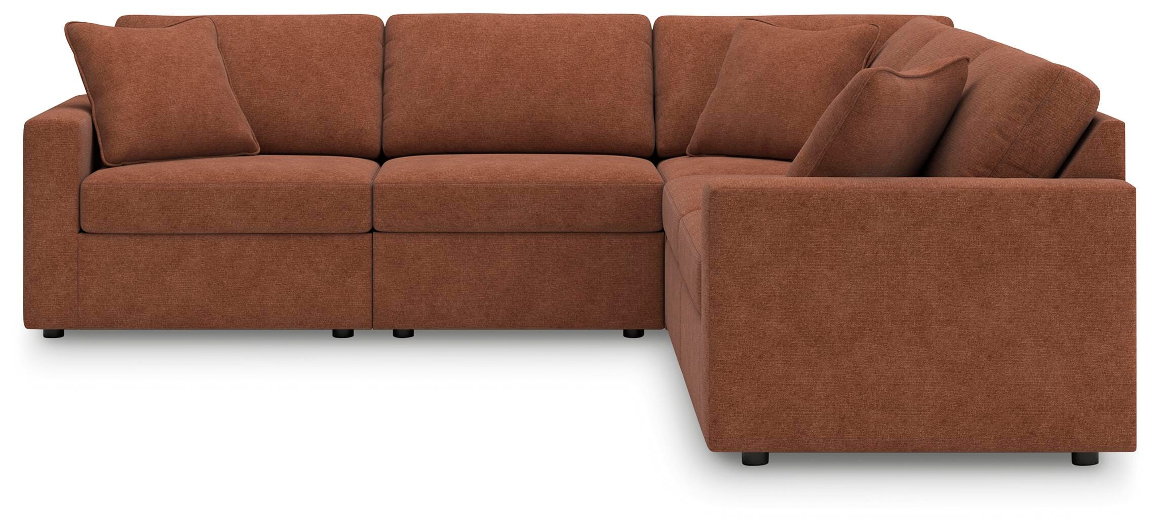 Modmax 5-Pc. Sectional in Spice Performance Fabric and Next-Gen Nuvella