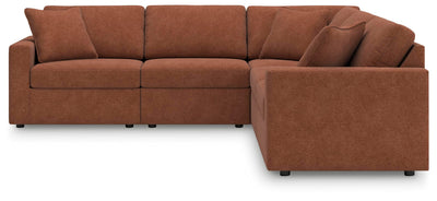 Modmax 5-Pc. Sectional in Spice Performance Fabric and Next-Gen Nuvella