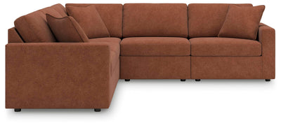 Modmax 5-Pc. Sectional in Spice Performance Fabric and Next-Gen Nuvella