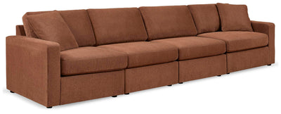 Modmax 4-Piece Sectional and 2 Ottomans in Spice
