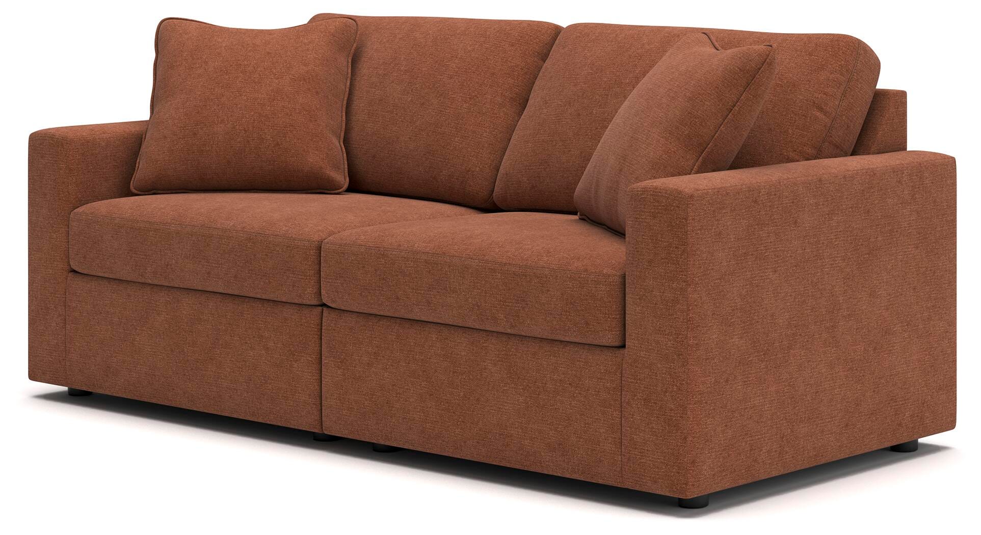 Modmax 3-Piece Sectional Sofa and 2-Piece Sectional Loveseat in Spice
