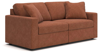 Modmax 3-Piece Sectional Sofa, 2-Piece Sectional Loveseat and Swivel Glider Recliner in Spice