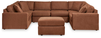 Modmax 6-Piece Sectional and Ottoman in Spice