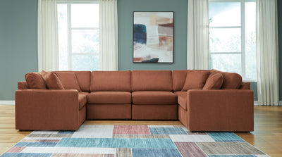 Modmax 6-Pc Sectional in Spice Performance Fabric and Next-Gen Nuvella